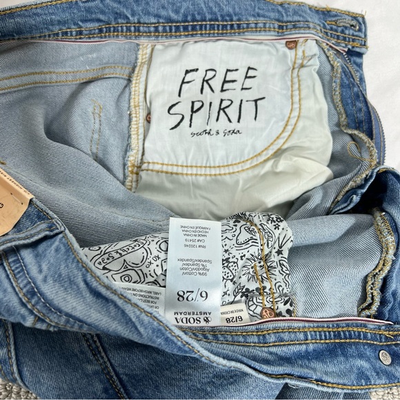 NWT Scotch & Soda The Daze Wide Leg High Rise Jeans in Blue Women’s Size 28 - Picture 11 of 13